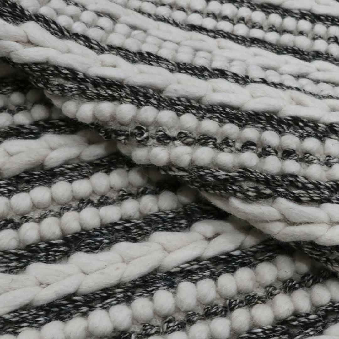 Ivory Charcoal Braided | Chunky Rugs Online